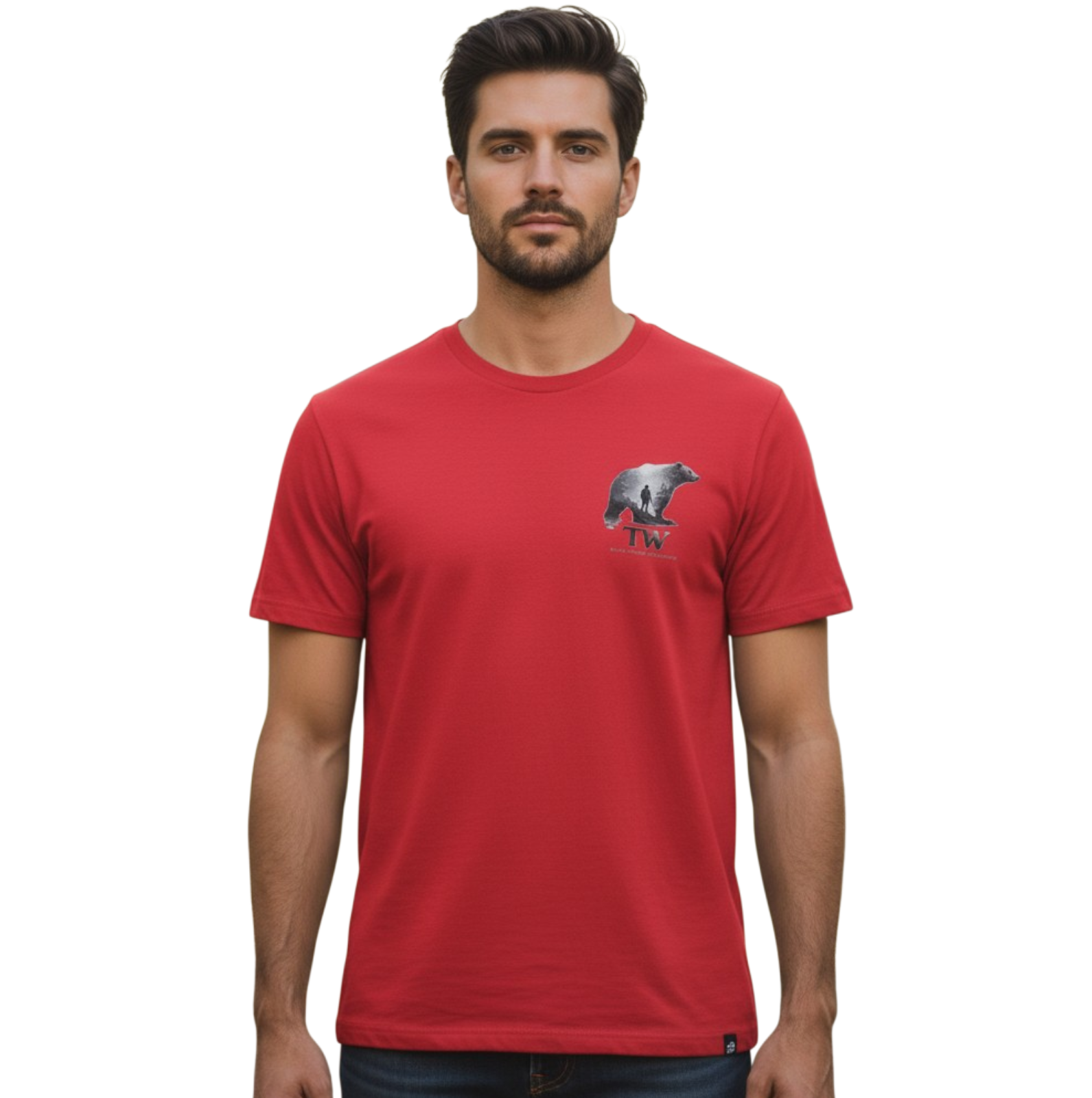 Camiseta TW Urso Vermelha - Leve para o Mundo