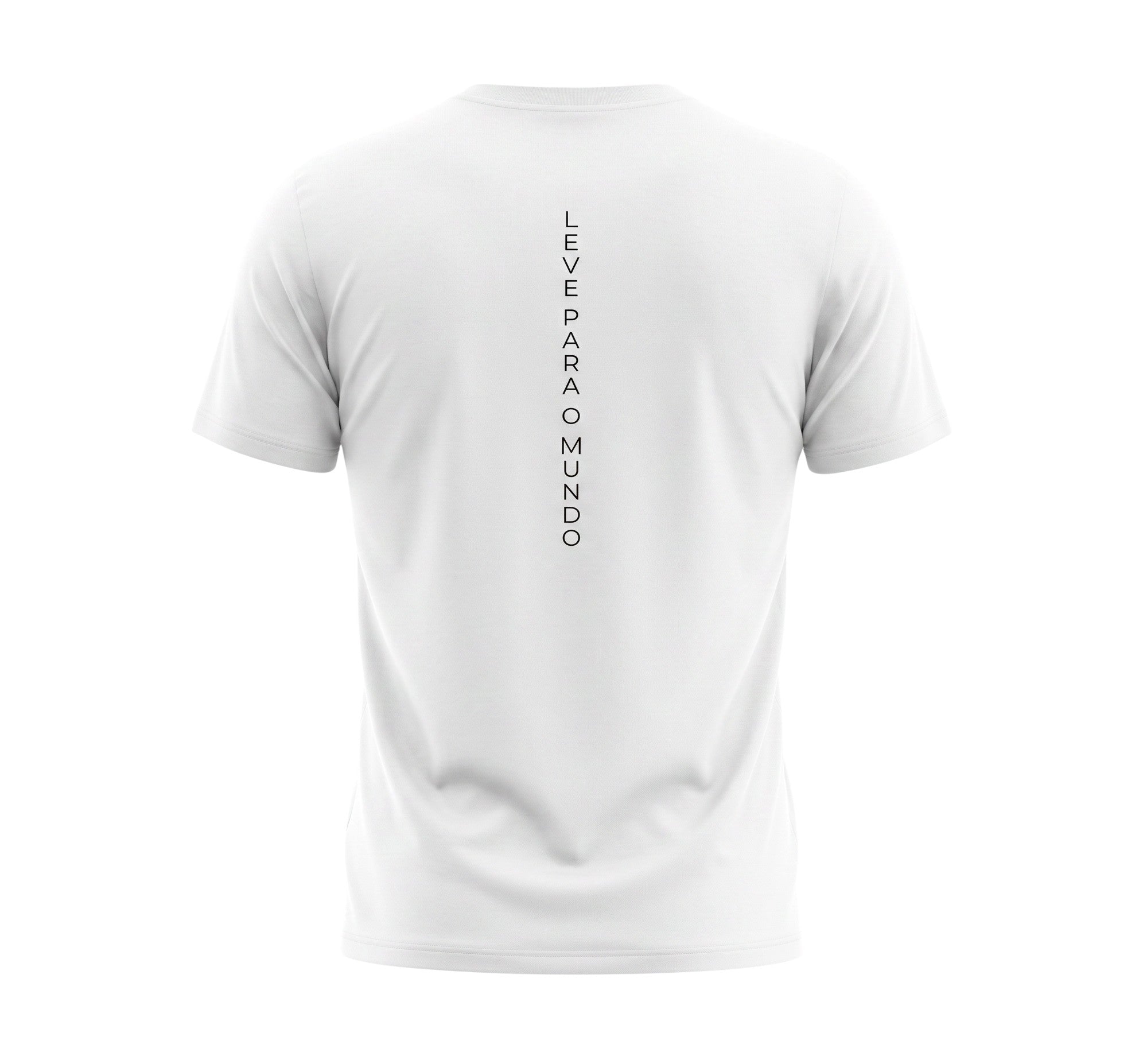 Camiseta branca TW com estampa vertical